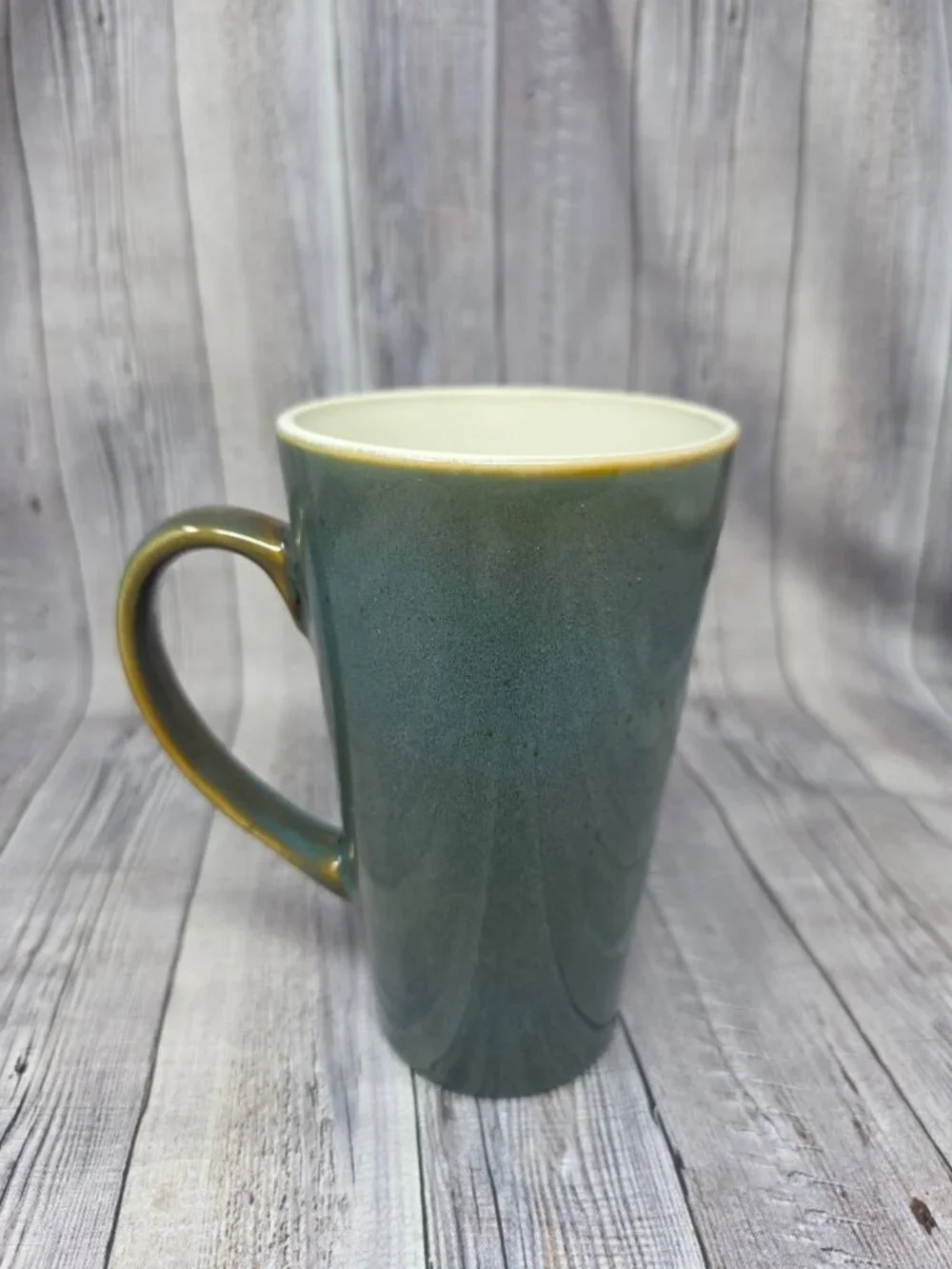 Tall Emerald Green Leaf Ceramic Mug Bamboo Leaf 20 ounce oz Tea Coffee Cup 6
